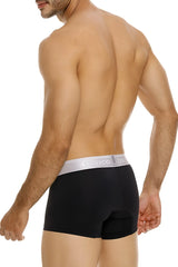 Black men’s briefs unico 24110100109 argento trunks with silver conico usa waistband in color 99 black