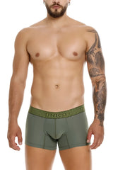 Olive green unico 25020100105 glauco trunks with patterned waistband comfortable boxer briefs