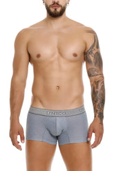Gray patterned Unico 25020100116 Baldio trunks with textured waistband featuring brand name and comfortable fit