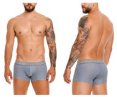 Gray textured unico 25020100116 baldio boxer briefs with patterned elastic waistband and unico brand name