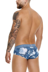Unico 25020101117 barniz briefs in blue with white wave pattern men’s patterned underwear for daily wear