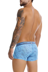 Unico 25040100101 Estraza trunks light blue briefs with subtle wave pattern and branded waistband