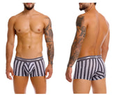 Black and white zigzag patterned unico 25040100118 tricotosa trunks briefs made of tricot fabric