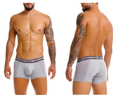 Gray unico 25040100123 albaricoque men’s boxer briefs with supportive design and breathable mesh paneling