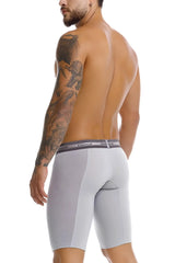 Gray unico 25040100323 albaricoque boxer briefs in gray with textured fabric and elastic waistband for men