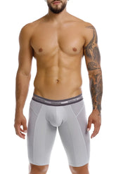 Gray unico 25040100323 albaricoque men’s athletic briefs with contoured design and mesh panels in color 59-gray
