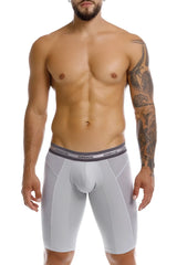 Gray unico 25040100323 albaricoque men’s athletic briefs with contoured design and mesh panels in color 59-gray
