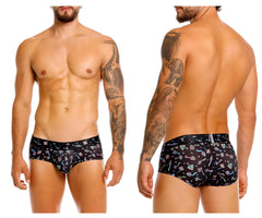Black Unico 25060101103 Hongos briefs featuring a playful colorful sea creature pattern on soft fabric