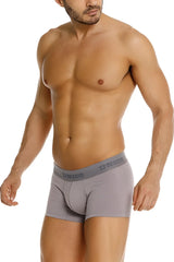 Gray unico ruano trunks men’s boxer briefs with snug fit and elastic waistband color 59 gray front view
