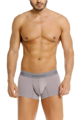 Gray unico men’s boxer briefs with contoured pouch and elastic waistband in color 59 gray for comfortable wear
