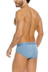 Light blue unico ventisca briefs with form-fitting design and subtle logo on waistband for comfortable wear