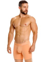 Orange unico men’s briefs in apricot with a smooth form-fitting design for essential comfort wear