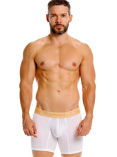 White unico 26040100225 amber boxer briefs with light beige elastic waistband premium comfort men’s underwear