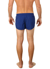 Blue swim trunks with a simple solid design from Uzzi running short collection ideal for active water use