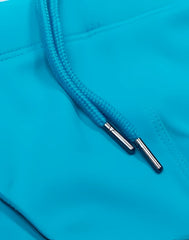 V10 core bikini with bright turquoise drawstring and metallic silver aglets for adjustable fit