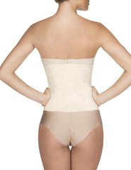 Beige vedette 103 renee waist cincher with smooth seamless design and adjustable straps for shaping in nude plus color