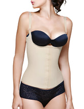 Beige vedette 200 renee latex underbust waist cincher with adjustable straps and smooth satin finish