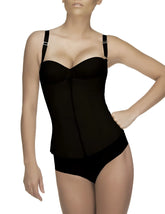 Vedette 400 felice black underbust waist cincher with underwire front zipper and adjustable straps