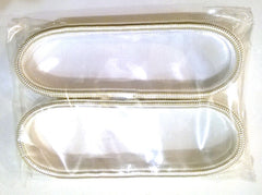 Paire d'alliances de mariage TNC en métal argenté à ressort, taille unique