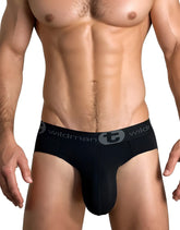 WildmanT big boy pouch cotton brief in black with snug fit and elastic waistband for men
