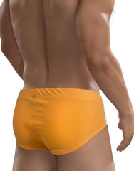 WildmanT big boy pouch swim brief in bright orange with smooth fabric and snug elastic waistband for swimming