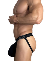 WildmanT cotton monster cock jockstrap black with sleek form-fitting design and supportive straps for comfort