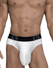 WildmanT mesh monster cock brief white in white mesh with a black elastic waistband featuring the wildman logo