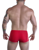 WildmanT sportivo square cut trunk swimwear in red featuring form-fitting design for active water use size L