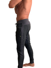 Charcoal winter edition luxury-fleece jogger with high-waisted elastic waistband and side pockets for comfort