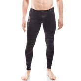 Wojoer black camouflage powernet insert compression leggings pants in size xl shown from the back side