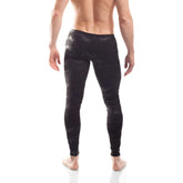 Wojoer black camouflage powernet insert leggings pants with snug form-fitting design size XL front view
