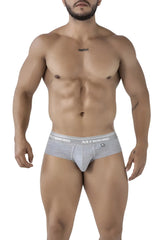 Xtremen 41315 gray cotton blend briefs with xtremen branding on the waistband in jasper gray color