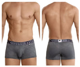 Gray xtremen jacquard stripes men’s boxer briefs with gray pattern and xtreme branded waistband