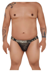 Black textured men’s microfiber briefs with bold xtreme logo band in white and black lettering model 91089x frice bikini