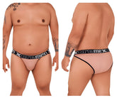 Pink mesh microfiber bikini briefs with black xtremex elastic waistband from Xtremen 91089X Frice collection