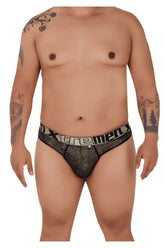 Black textured men’s briefs with microfiber fabric and a white xtremenx waistband logo front view