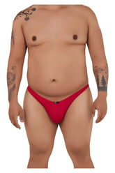 Xtremen 91093x red microfiber bikini briefs with a form-fitting design and small black logo on the front