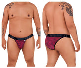 Pink xtremen 91098x microfiber mesh bikini briefs with black elastic waistband and xtreme branding in red