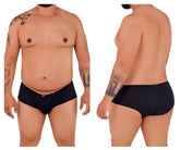 Black xtremen 91103x microfiber trunks with smooth form fitting design and small brand tag on waistband