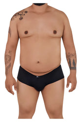 Black Xtremen 91103X microfiber trunks with subtle logo on waistband showing front side