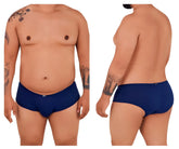 Navy blue Xtremen 91103X microfiber briefs with a subtle brand logo on the waistband front side