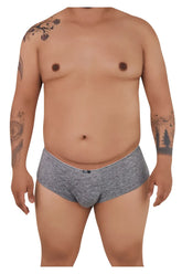 Xtremen 91103x microfiber trunks in jasper gray featuring gray heathered briefs with a subtle elastic waistband