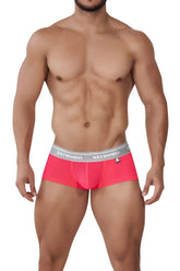 Xtremen 91158 Capriati trunks in bright pink mesh with gray waistband featuring the Xtremen brand name and logo