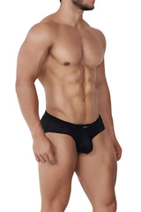 Xtremen 91169 black mesh briefs with perforated design and small logo on waistband in a breathable fabric
