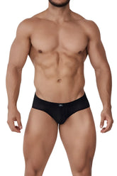 Xtremen 91169 mesh briefs in black feature a subtle perforated texture and a small logo on the waistband