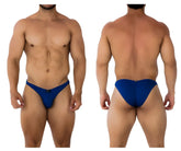 Xtremen 91192 jacquard bikini royal blue athletic briefs with sleek form-fitting design in jacquard fabric
