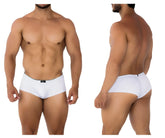White xtremen 91199 jacquard trunks briefs with black elastic waistband made of jacquard fabric