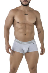 Xtremen 91205b cotton blend trunks in jasper gray heathered cotton with gray elastic waistband and xtremen logo