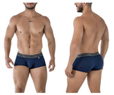 Navy blue xtremen 91205b cotton blend stretch briefs with gray elastic waistband featuring xtremen logo