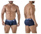 Navy xtremen 91206b microfiber men’s briefs with white xtreme men branding on waistband front view